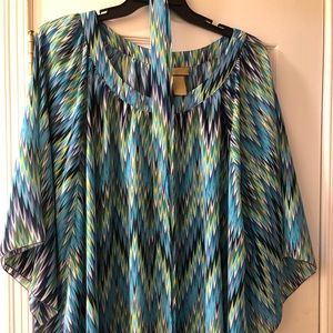 Cape style blouse